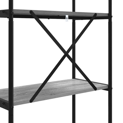 Hyllsystem Grå Sonoma 60 x 30 x 146 cm Konstruerat trä