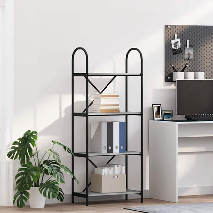 Hyllsystem Grå Sonoma 60 x 30 x 146 cm Konstruerat trä