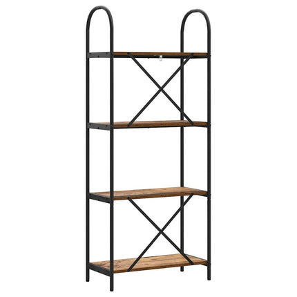 Hyllsystem 4 nivåer 60 x 30 x 146 cm Konstruerat trä