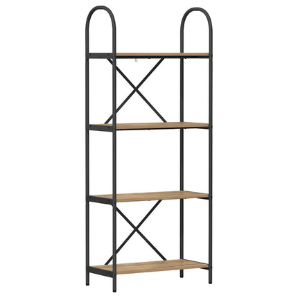 Hyllsystem 4 nivåer 60 x 30 x 146 cm Konstruerat trä Artisan Ek