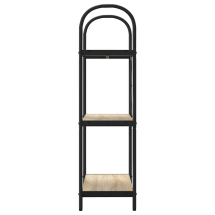 Hyllsystem 3 nivåer 60 x 30 x 109 cm Konstruerat trä Sonoma-ek