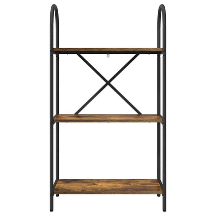 Hyllsystem 3 nivåer 60 x 30 x 109 cm Konstruerat trä Rökt ek