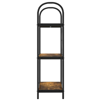 Hyllsystem 3 nivåer 60 x 30 x 109 cm Konstruerat trä Rökt ek