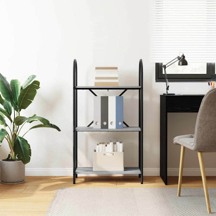 Hyllsystem Grå Sonoma 60 x 30 x 109 cm Konstruerat trä