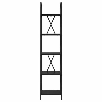 Hyllsystem Svart Ek 40 x 30 x 183 cm Konstruerat trä