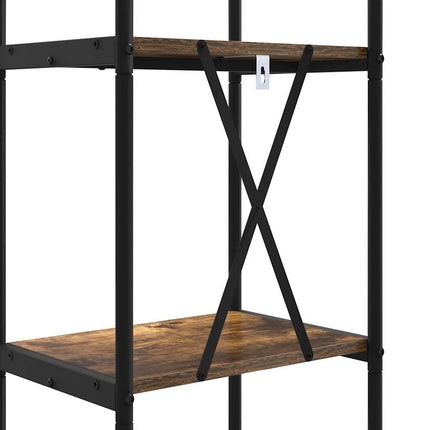 Hyllsystem Rökt ek 40 x 30 x 183 cm Konstruerat trä