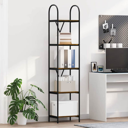 Hyllsystem Rökt ek 40 x 30 x 183 cm Konstruerat trä