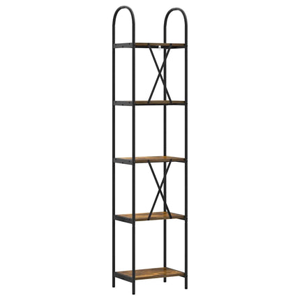 Hyllsystem Rökt ek 40 x 30 x 183 cm Konstruerat trä