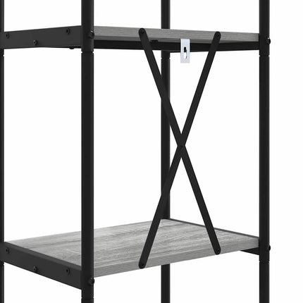 Hyllsystem Grå Sonoma 40 x 30 x 183 cm Konstruerat trä