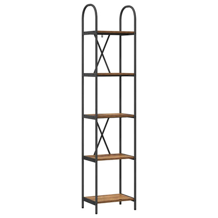 Hyllsystem 5 nivåer 40 x 30 x 183 cm Konstruerat trä