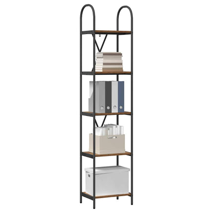 Hyllsystem 5 nivåer 40 x 30 x 183 cm Konstruerat trä