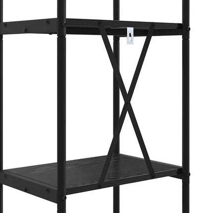 Hyllsystem Svart Ek 40 x 30 x 146 cm Konstruerat trä