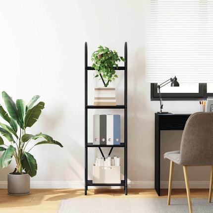 Hyllsystem Svart Ek 40 x 30 x 146 cm Konstruerat trä