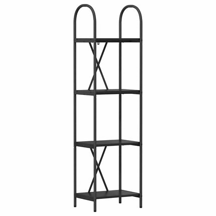 Hyllsystem Svart Ek 40 x 30 x 146 cm Konstruerat trä