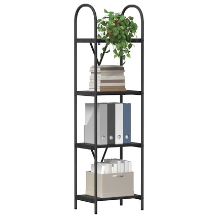 Hyllsystem Svart Ek 40 x 30 x 146 cm Konstruerat trä