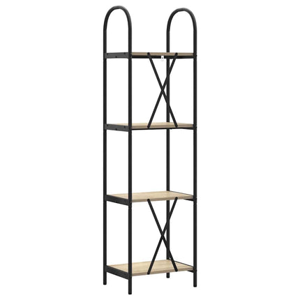 Hyllsystem 4 nivåer 40 x 30 x 146 cm Konstruerat trä Sonoma-ek