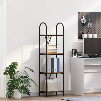 Hyllsystem Rökt ek 40 x 30 x 146 cm Konstruerat trä