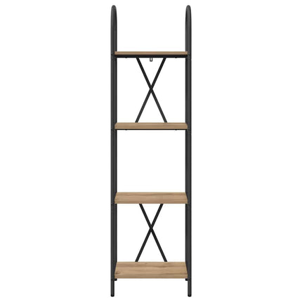 Hyllsystem 4 nivåer 40 x 30 x 146 cm Konstruerat trä Artisan Ek