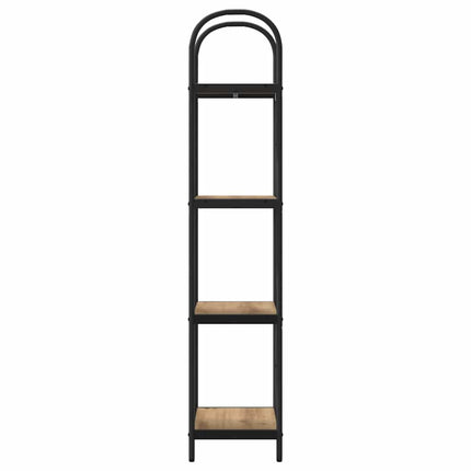 Hyllsystem 4 nivåer 40 x 30 x 146 cm Konstruerat trä Artisan Ek