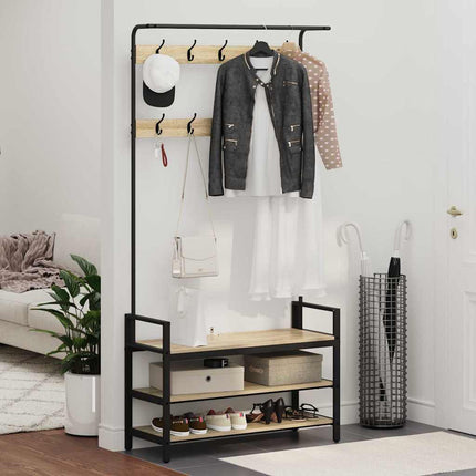 Klädhängare Sonoma-ek 95 x 34 x 184 cm Konstruerat trä