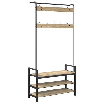 Klädhängare Sonoma-ek 95 x 34 x 184 cm Konstruerat trä
