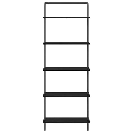 Hyllsystem 5 nivåer 60 x 24 x 168 cm Konstruerat trä Svart Ek