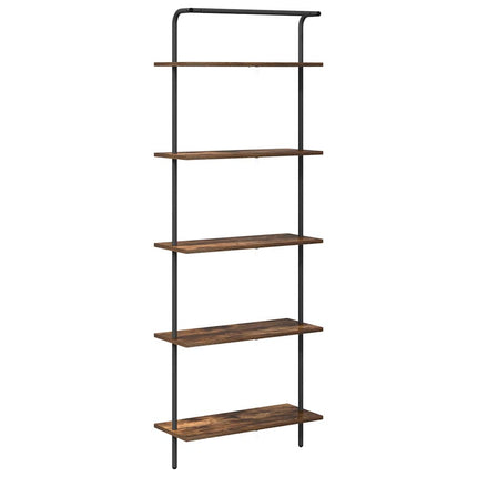 Hyllsystem Rökt ek 60 x 24 x 168 cm Konstruerat trä