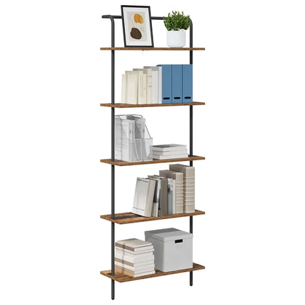 Hyllsystem Gammalt trä 60 x 24 x 168 cm Konstruerat trä