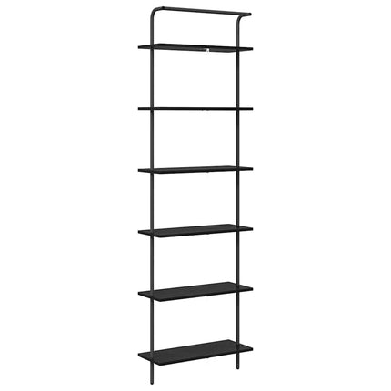 Hyllsystem Svart Ek 60 x 24 x 203 cm Konstruerat trä