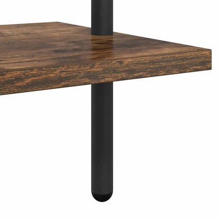 Hyllsystem Rökt ek 60 x 24 x 203 cm Konstruerat trä
