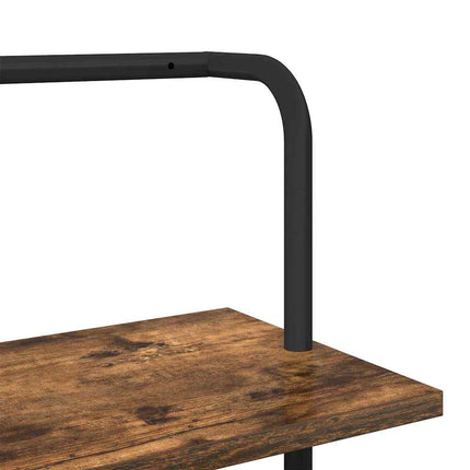 Hyllsystem Rökt ek 60 x 24 x 203 cm Konstruerat trä