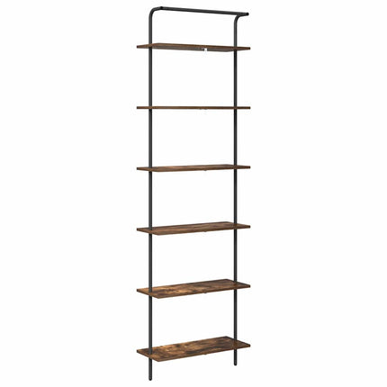 Hyllsystem Rökt ek 60 x 24 x 203 cm Konstruerat trä