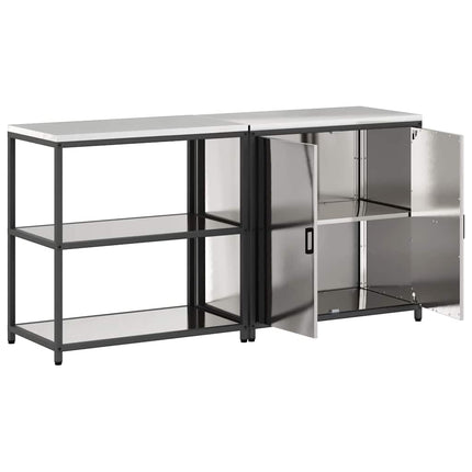 Köksförvaringsset HATTEM 2 pcs Silver Rostfritt stål