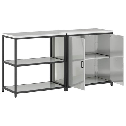 Köksförvaringsset HATTEM 2 pcs Silver Galvaniserat stål