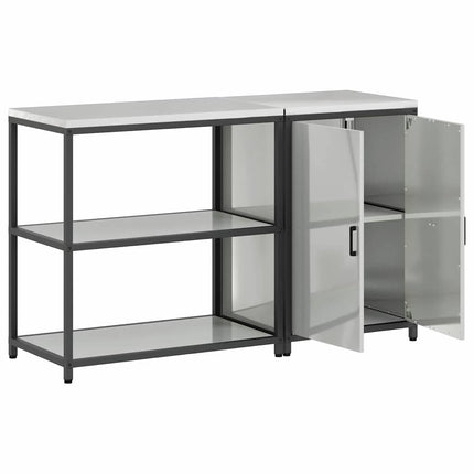 Köksförvaringsset HATTEM 2 pcs Silver Galvaniserat stål