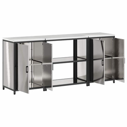 Köksförvaringsset HATTEM 3 pcs Silver Rostfritt stål