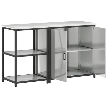Köksförvaringsset HATTEM 2 pcs Silver Galvaniserat stål