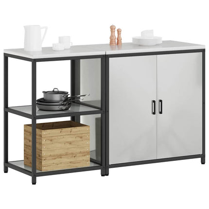 Köksförvaringsset HATTEM 2 pcs Silver Galvaniserat stål