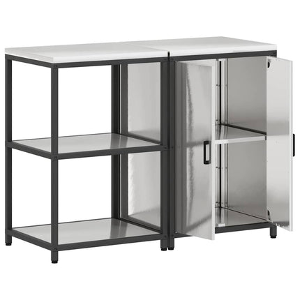 Köksförvaringsset HATTEM 2 pcs Silver Rostfritt stål
