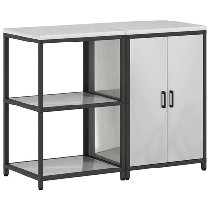 Köksförvaringsset HATTEM 2 pcs Silver Galvaniserat stål