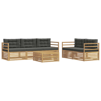 Utomhussoffset 6 pcs Vit och antracit
