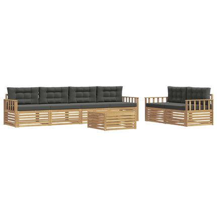 Utomhussoffset 7 st Vit och antracit Polyester