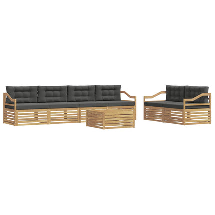 Utomhussoffset 7 st Vit och antracit Polyester