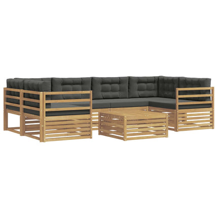 Utomhussoffset 7 st Vit och antracit Polyester