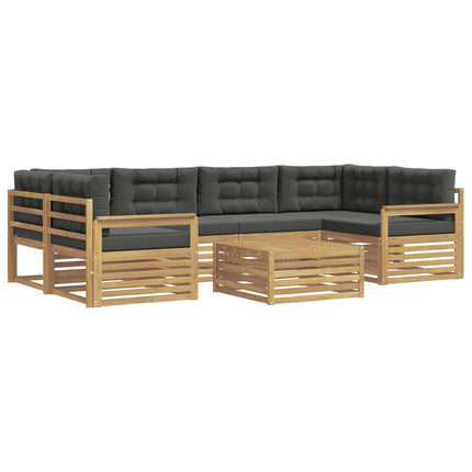 Utomhussoffset 7 st Vit och antracit Polyester