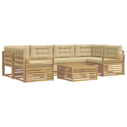 Utomhussoffset 7 st Vit och Beige