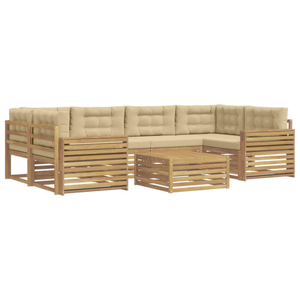 Utomhussoffset 7 st Vit och Beige