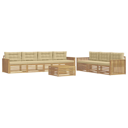 Utomhussoffset 8 st Vit och Beige