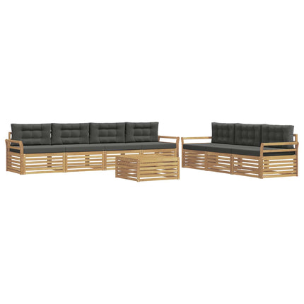 Utomhussoffset 8 pcs Vit och antracit