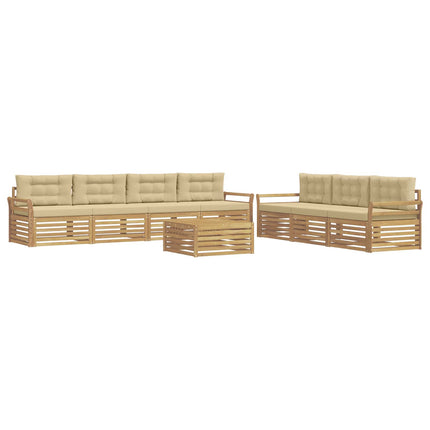 Utomhussoffset 8 pcs Vit och Beige